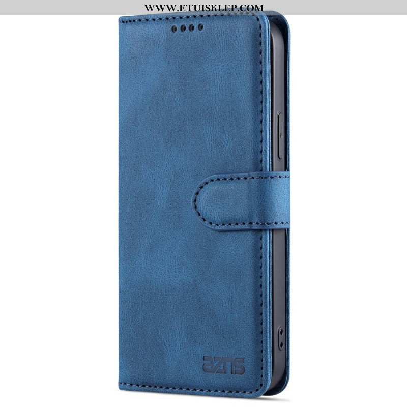 Etui Folio do iPhone 14 Stylizacja Skóry Azns